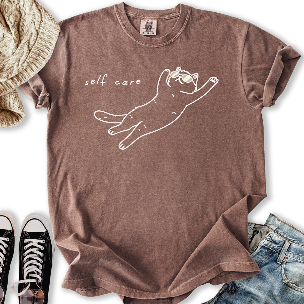 Self Care Cat Relaxed Tee