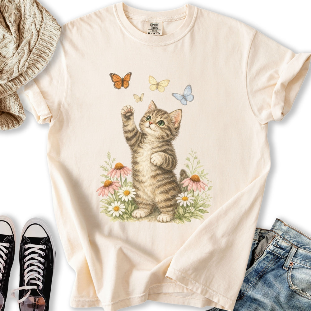 Vintage Garden Kitten Relaxed Tee