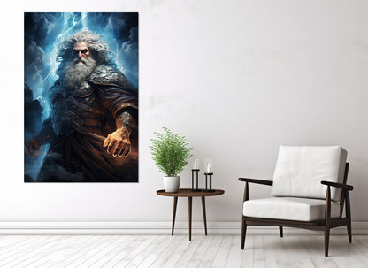 Zeus Canvas Print – Greek Mythology Art | Framed Gallery Wrapped Cotton Canvas