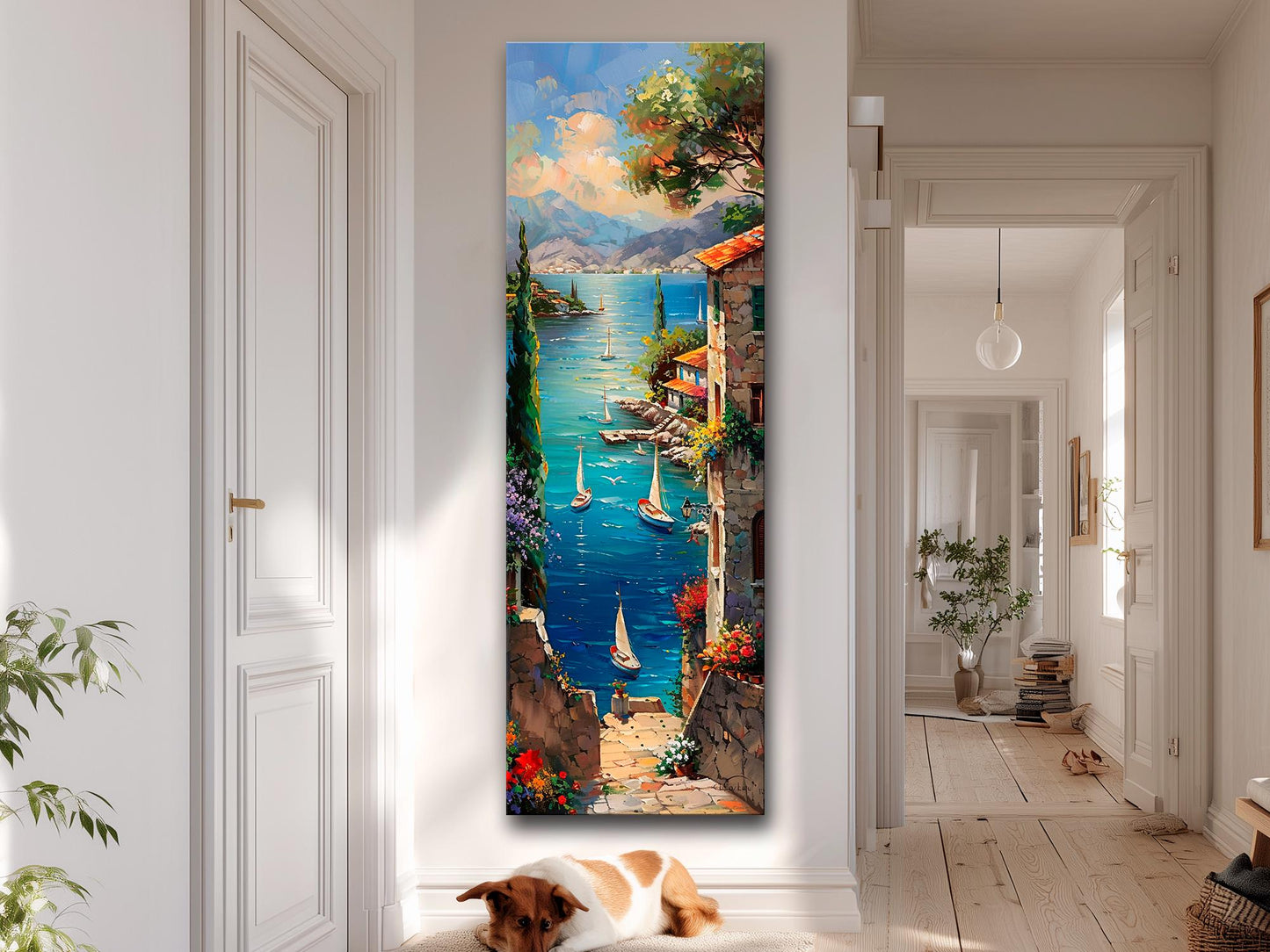 Lake Como Canvas Print - Sailboats on Lake Como Landscape | Framed & Ready to Hang
