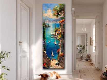 Lake Como Canvas Print - Sailboats on Lake Como Landscape | Framed & Ready to Hang