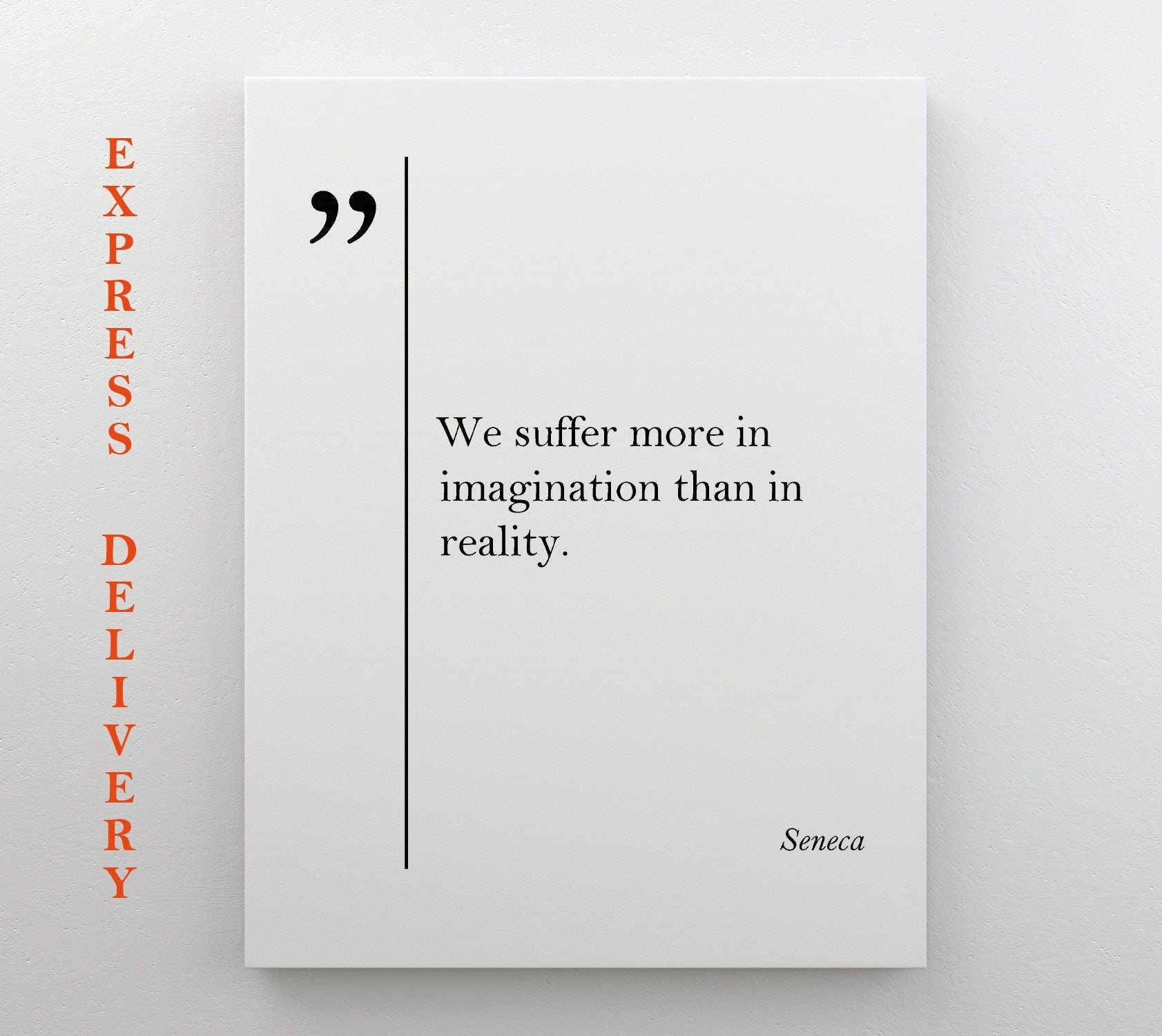Seneca Quote Canvas Print - Motivational Wall Art | Gallery Wrapped Cotton Canvas
