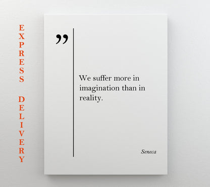 Seneca Quote Canvas Print - Motivational Wall Art | Gallery Wrapped Cotton Canvas