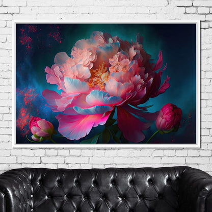 Peonie Flower 1 Canvas Wall Art