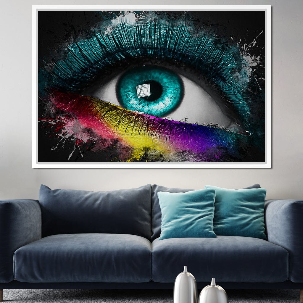 Colorful Eye Splash Art Canvas Wall Art