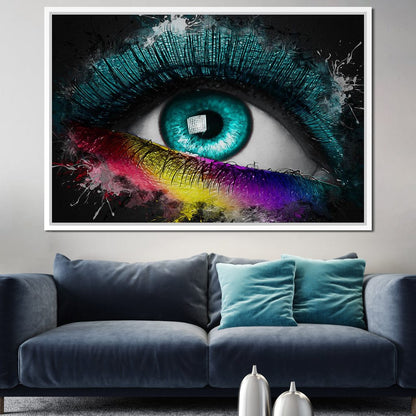 Colorful Eye Splash Art Canvas Wall Art