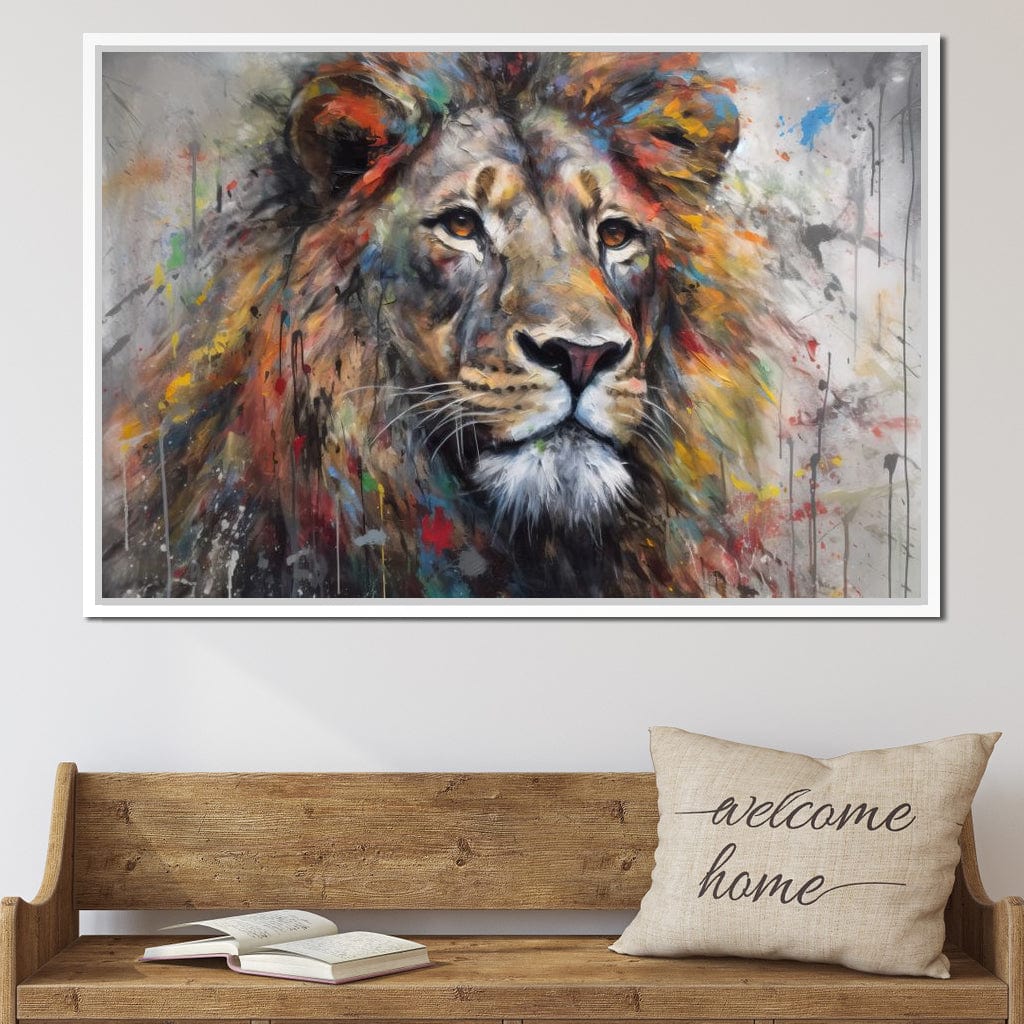 Urban Jungle: Lion Canvas Wall Art