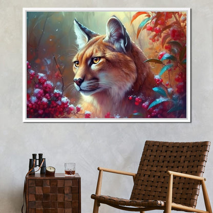 Winter Puma Canvas Wall Art