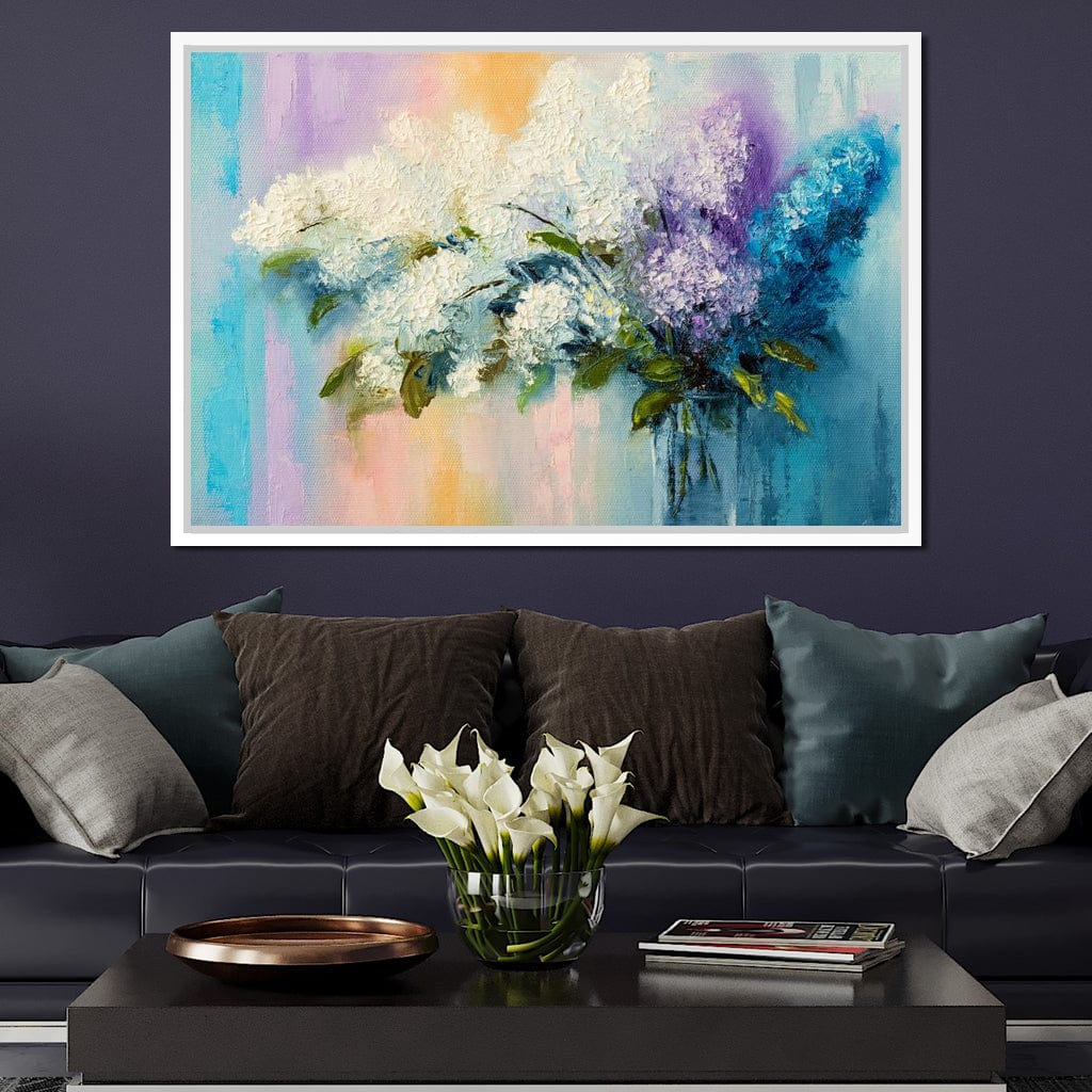 Lilac Flowers Canvas Wall Art