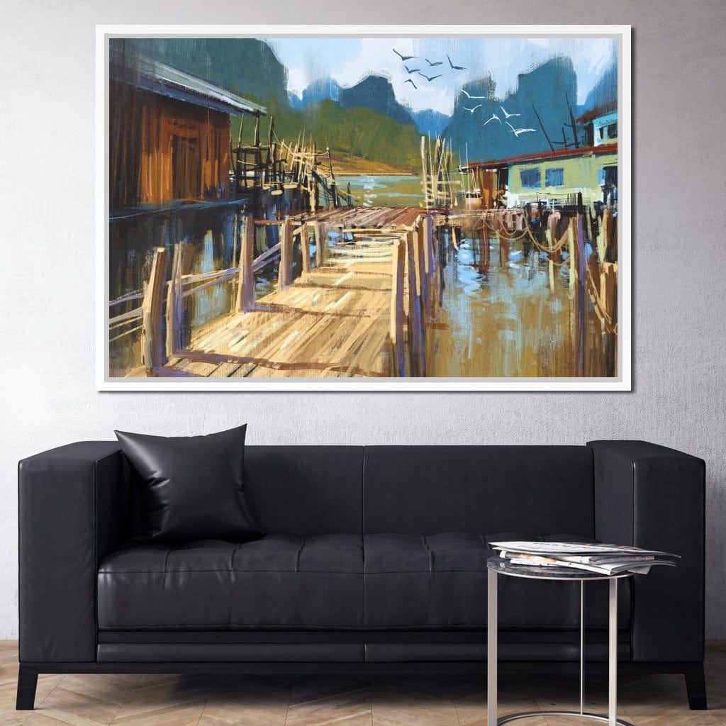 Fishing Pier Canvas Wall Art