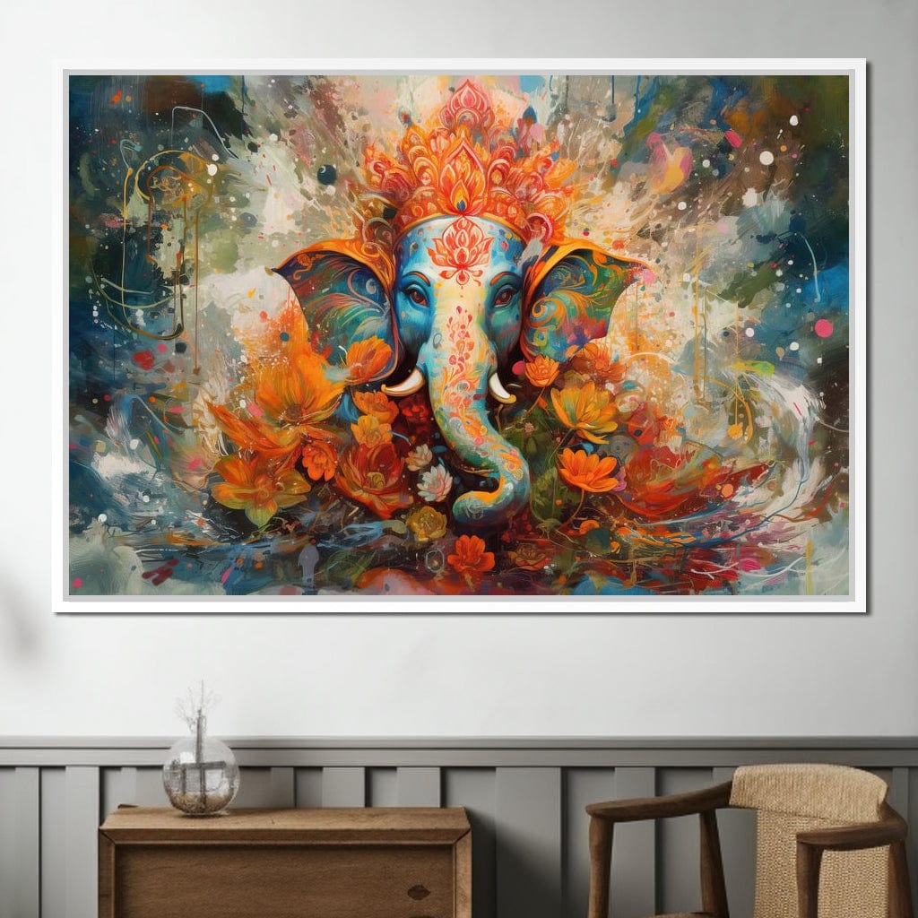Ganesha's Grace Canvas Wall Art