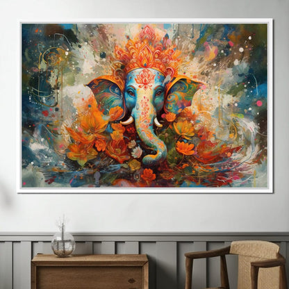 Ganesha's Grace Canvas Wall Art