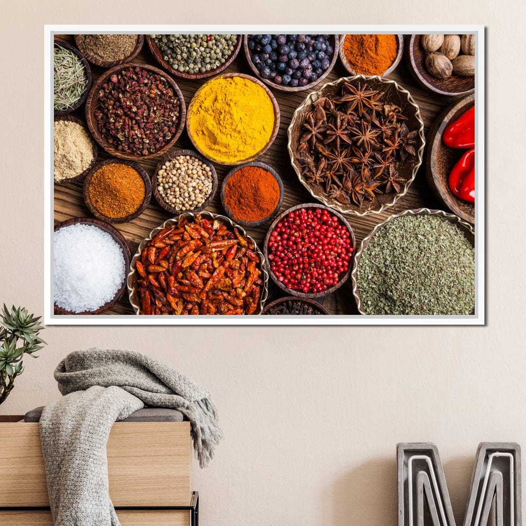 Spices Selection Canvas Wall Art