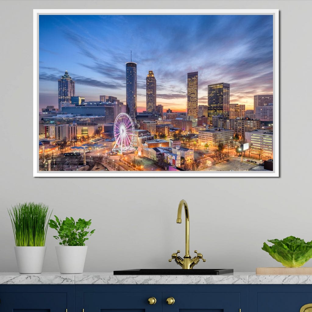 Atlanta Skyline Canvas Wall Art