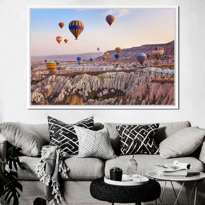 Hot Air Balloons over Cappadocia Canvas Wall Art