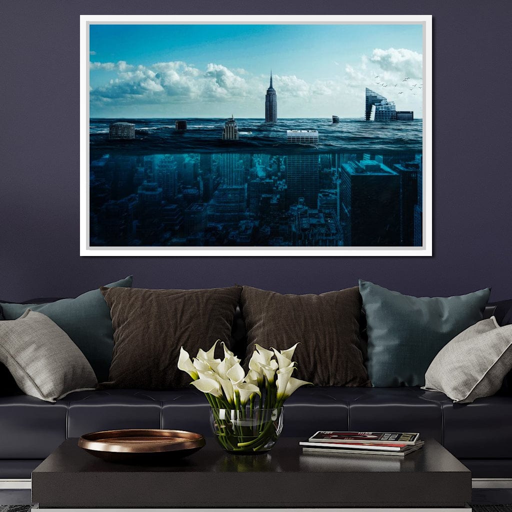 New York Underwater Canvas Wall Art