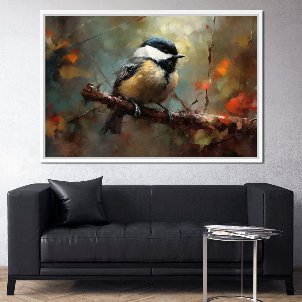 Black-Capped Chickadee Canvas Wall Art