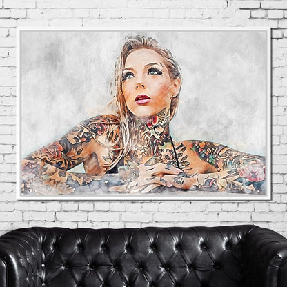 Girl Tattoo 2 - Mateo Canvas Wall Art