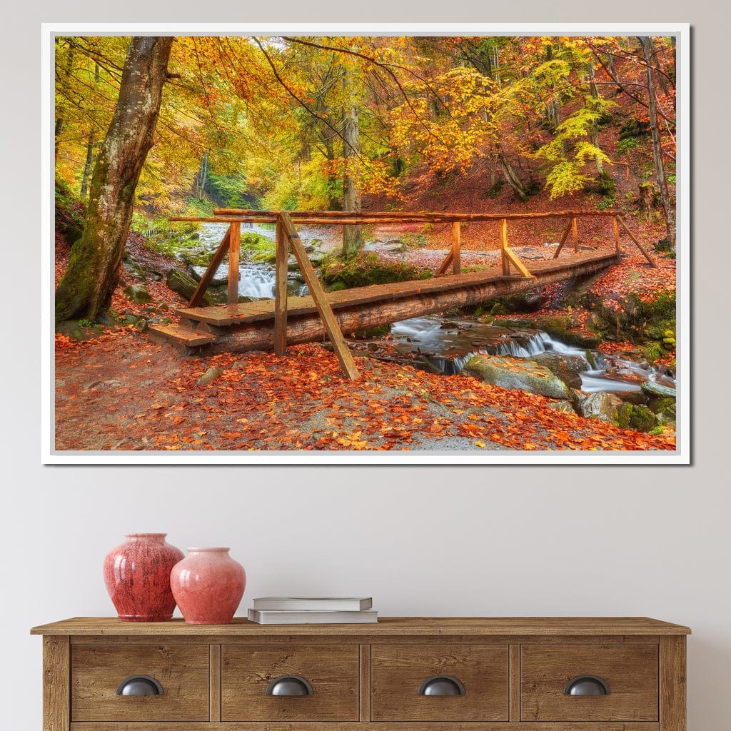 Wooden Bridge Canvas Wall Art