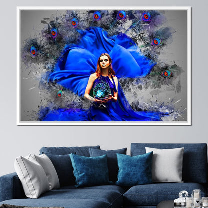 Feather Gown Canvas Wall Art