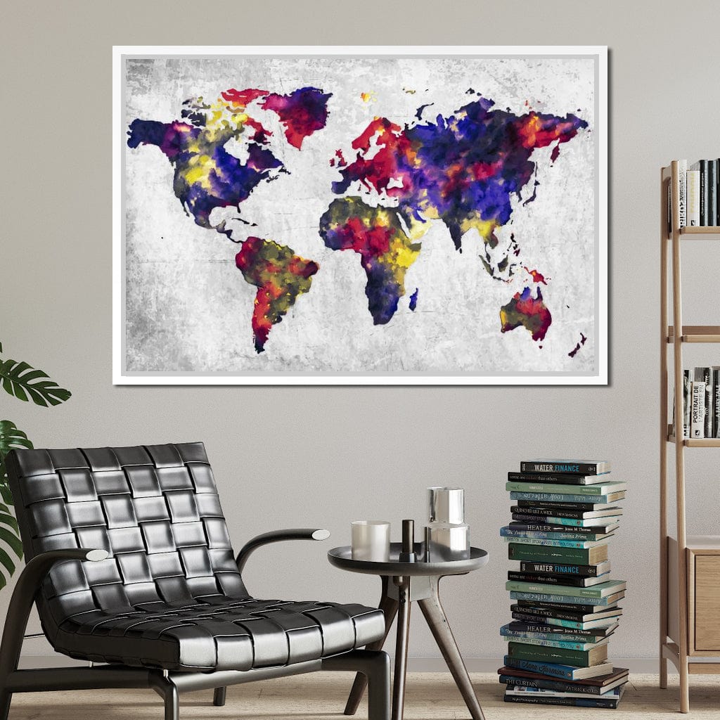 World Map 1 - Mateo Canvas Wall Art