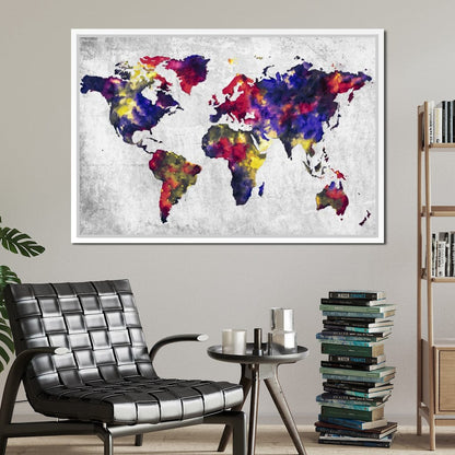 World Map 1 - Mateo Canvas Wall Art