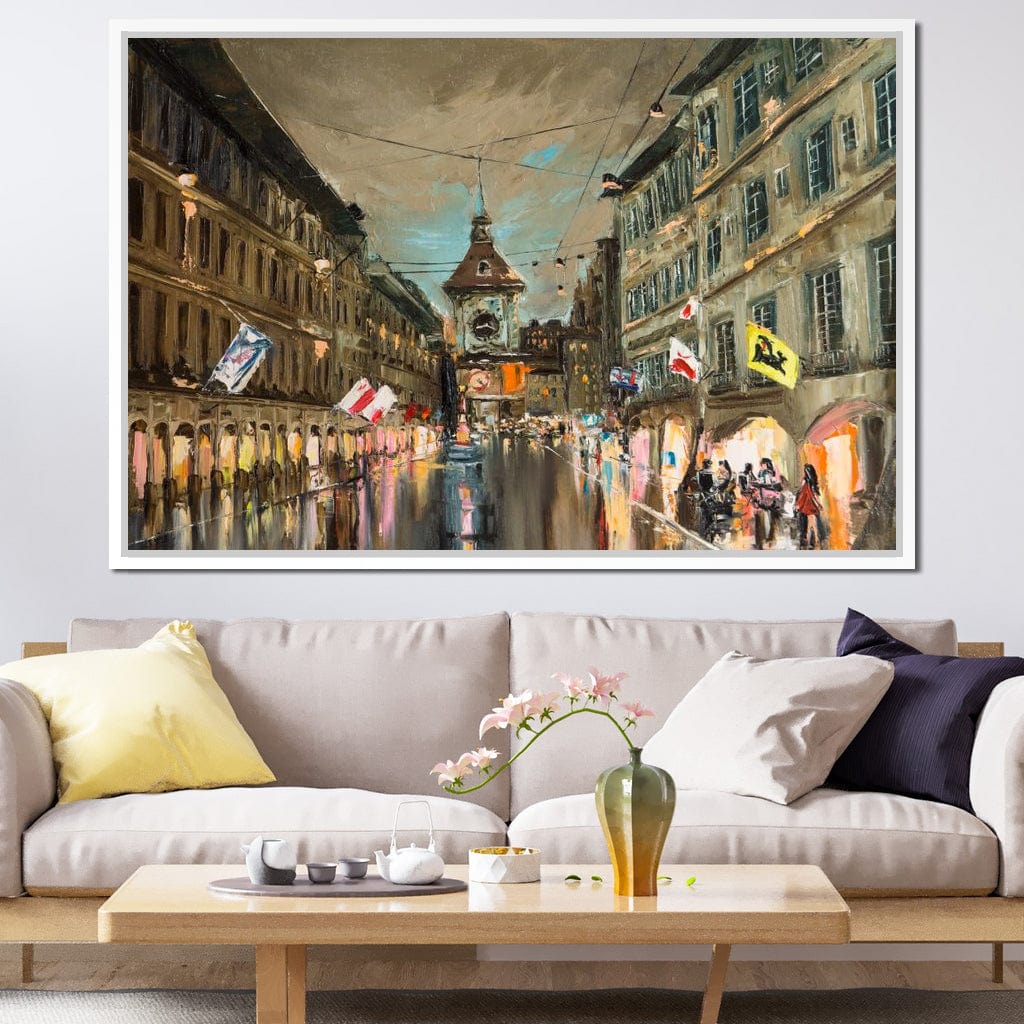 European City Canvas Wall Art