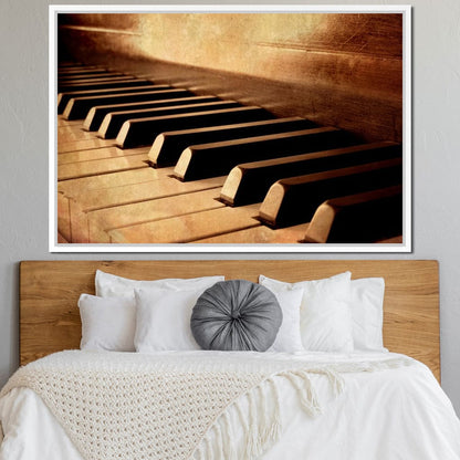 Vintage Piano Keys Canvas Wall Art