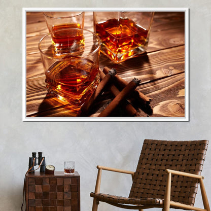 Cognac & Cigars Canvas Wall Art