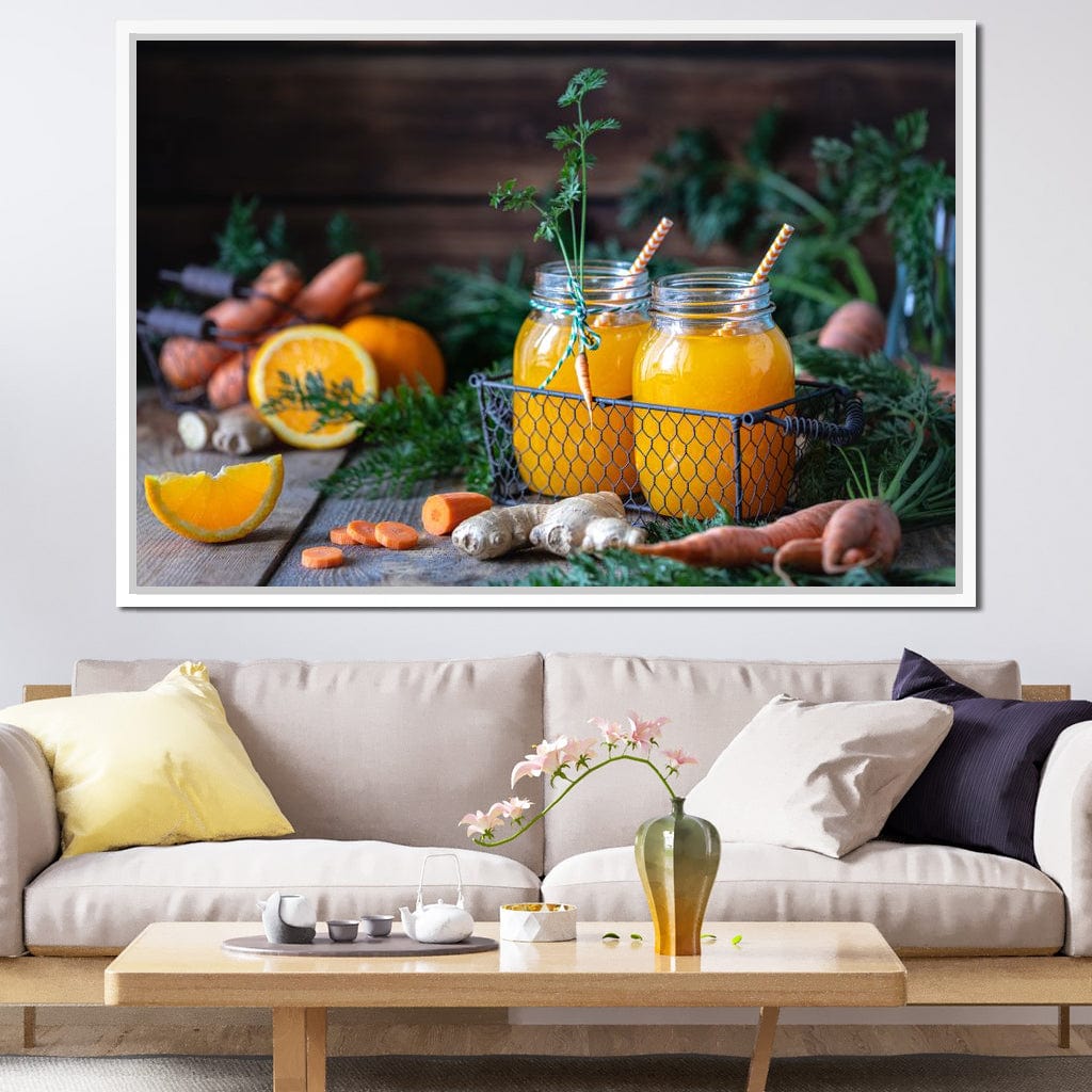 Fresh Orange Juice Canvas Wall Art