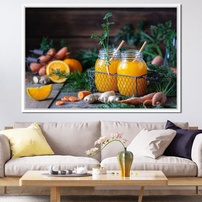 Fresh Orange Juice Canvas Wall Art