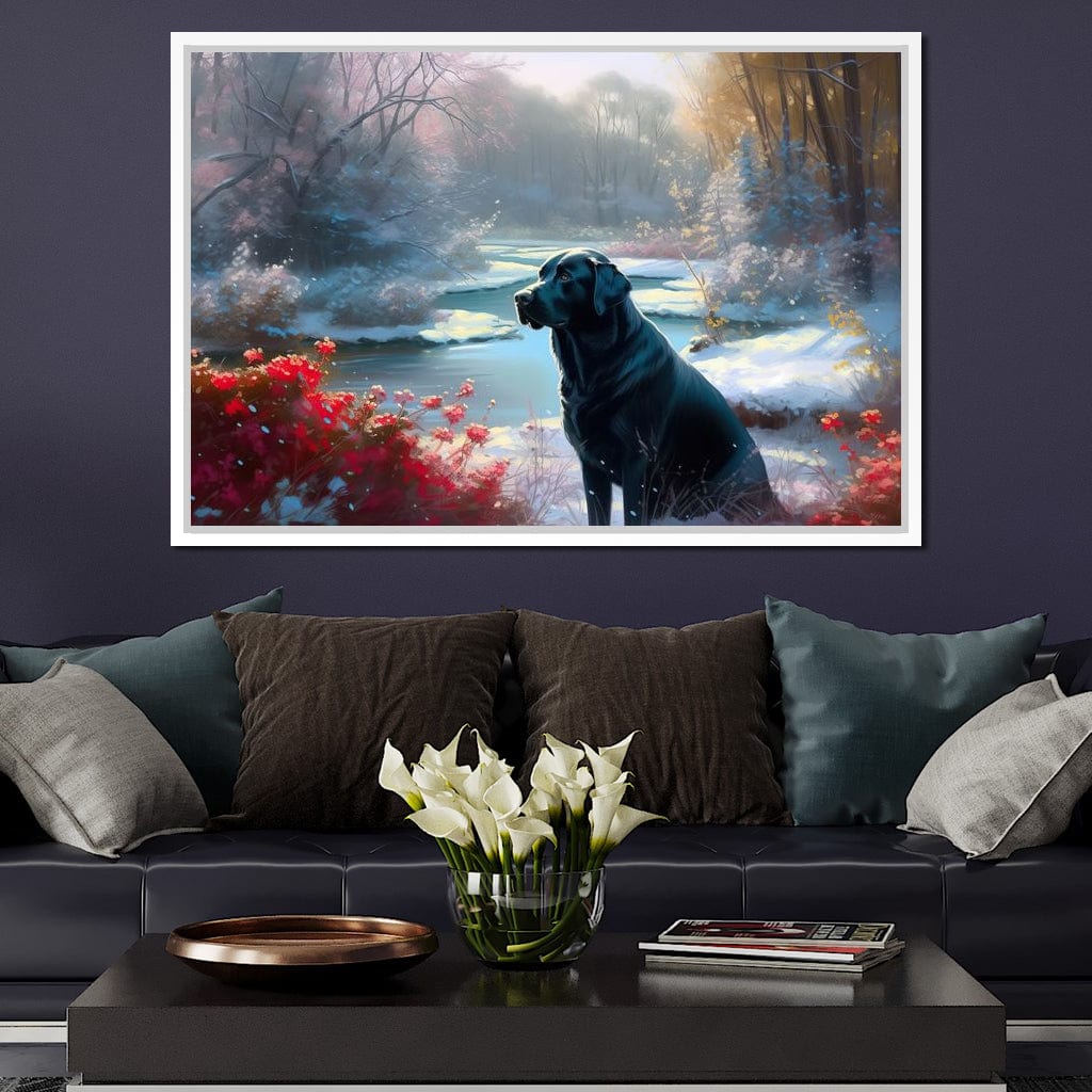 Winter Labrador Canvas Wall Art