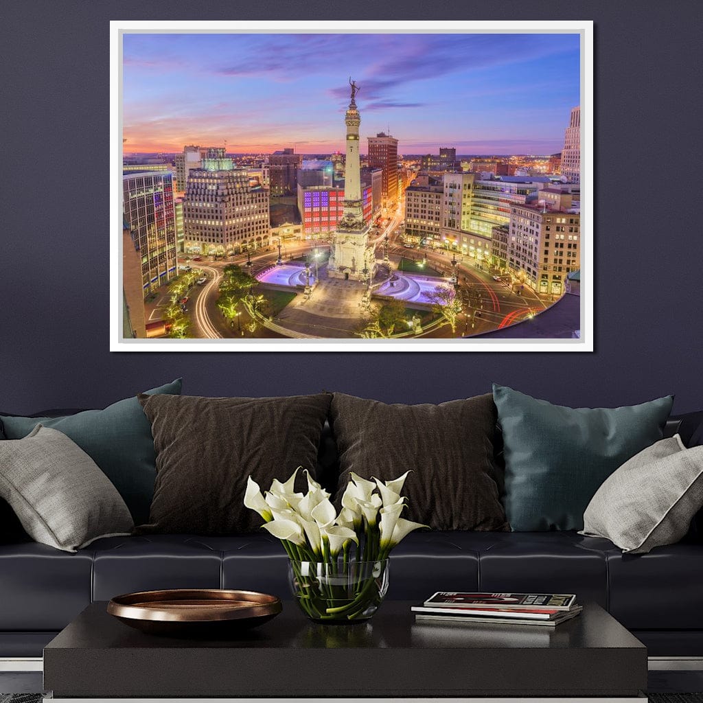 Indianapolis Skyline Canvas Wall Art