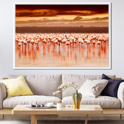 Lake Nakuru Flamingos Canvas Wall Art
