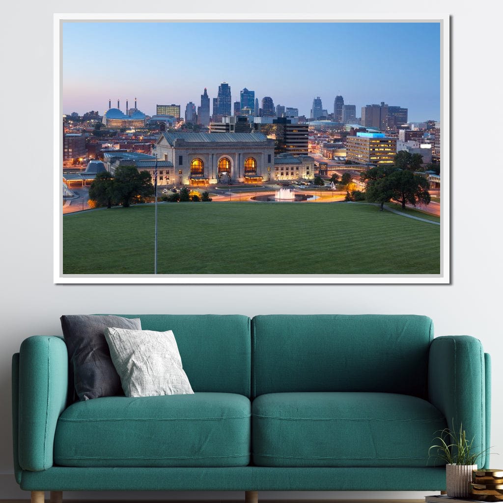 Kansas City Skyline Canvas Wall Art