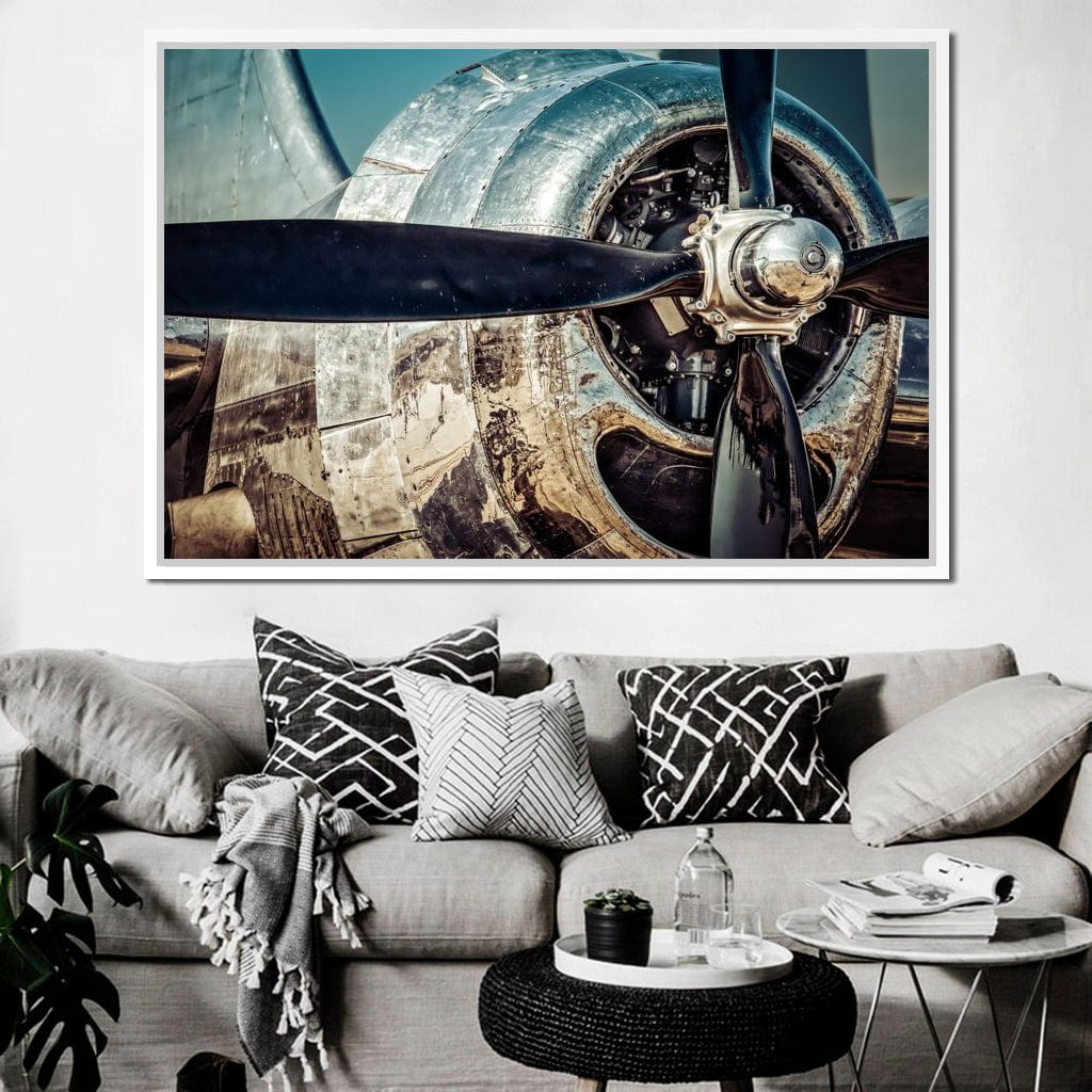 WWII Airplane Propeller Canvas Wall Art