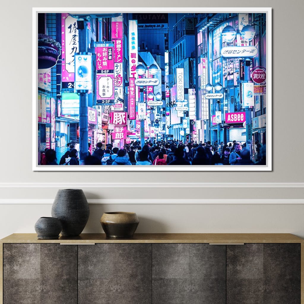 Cyberpunk Street Canvas Wall Art