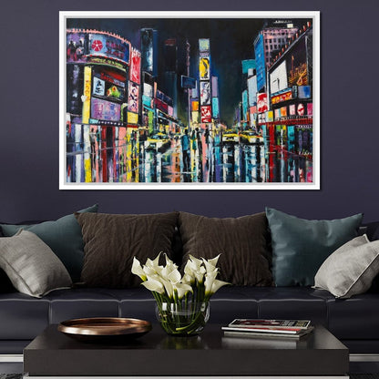 Busy Avenue Canvas Wall Art