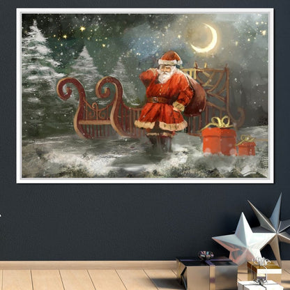 Christmas Night Canvas Wall Art