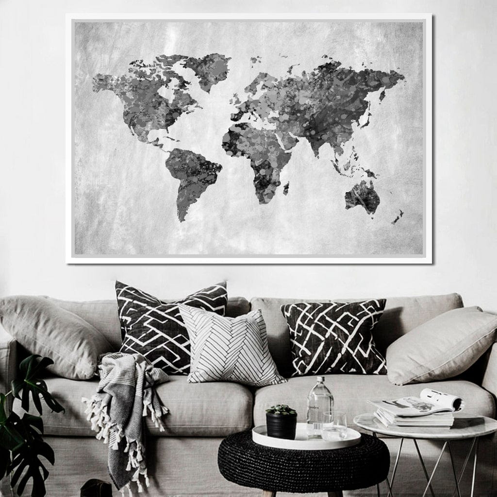 World Map 9 - Mateo Canvas Wall Art