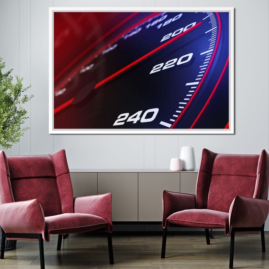 Speedometer Canvas Wall Art