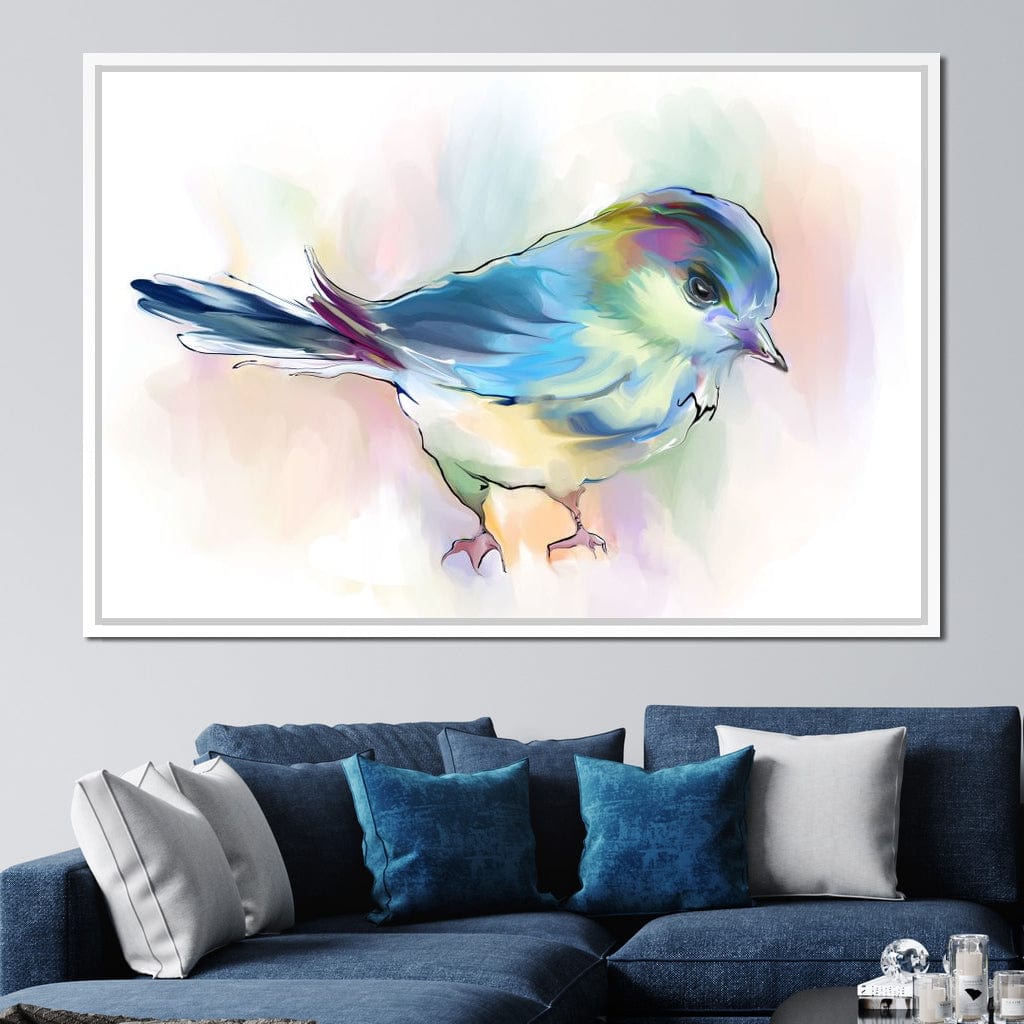 Watercolor Bird Canvas Wall Art