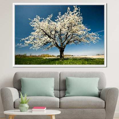 White Tree Canvas Wall Art