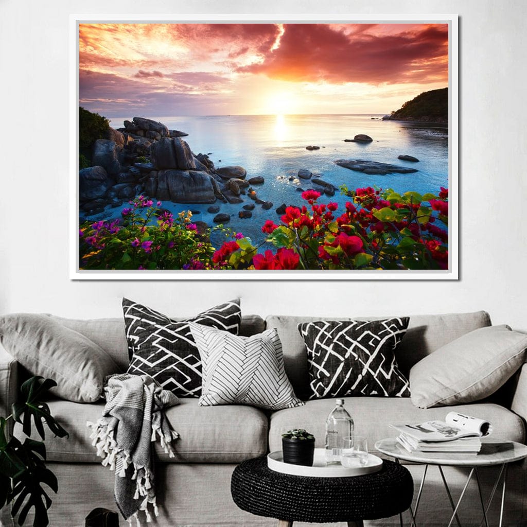 Tranquil Beach Resort Canvas Wall Art