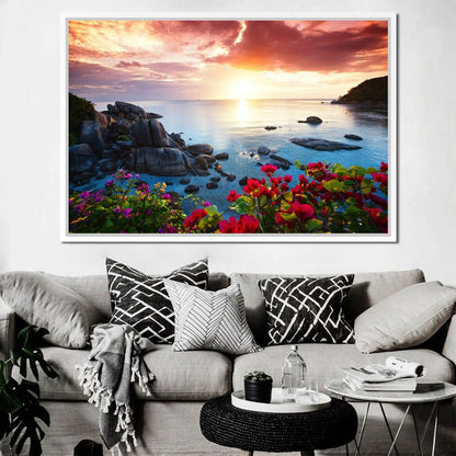 Tranquil Beach Resort Canvas Wall Art