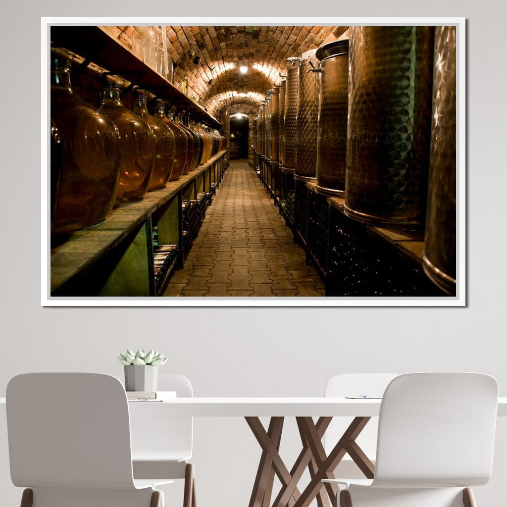 Wine Cellar Corridor Canvas Wall Art
