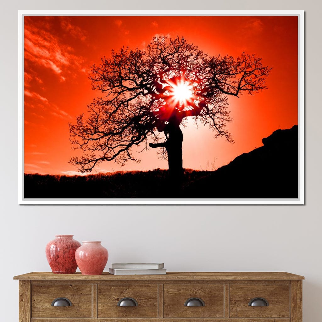 Red Dusk Canvas Wall Art