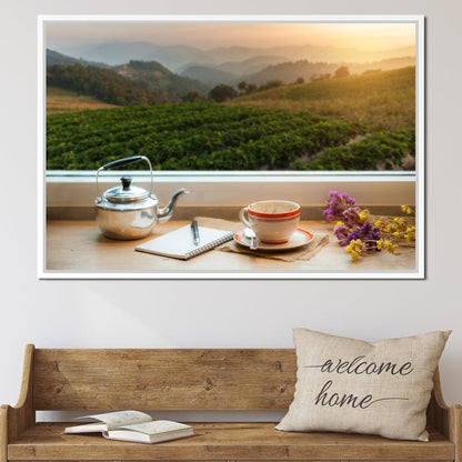 Coffee with a View Canvas Wall Art