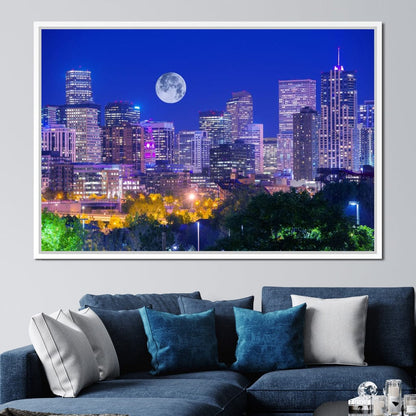 Denver Skyline Canvas Wall Art