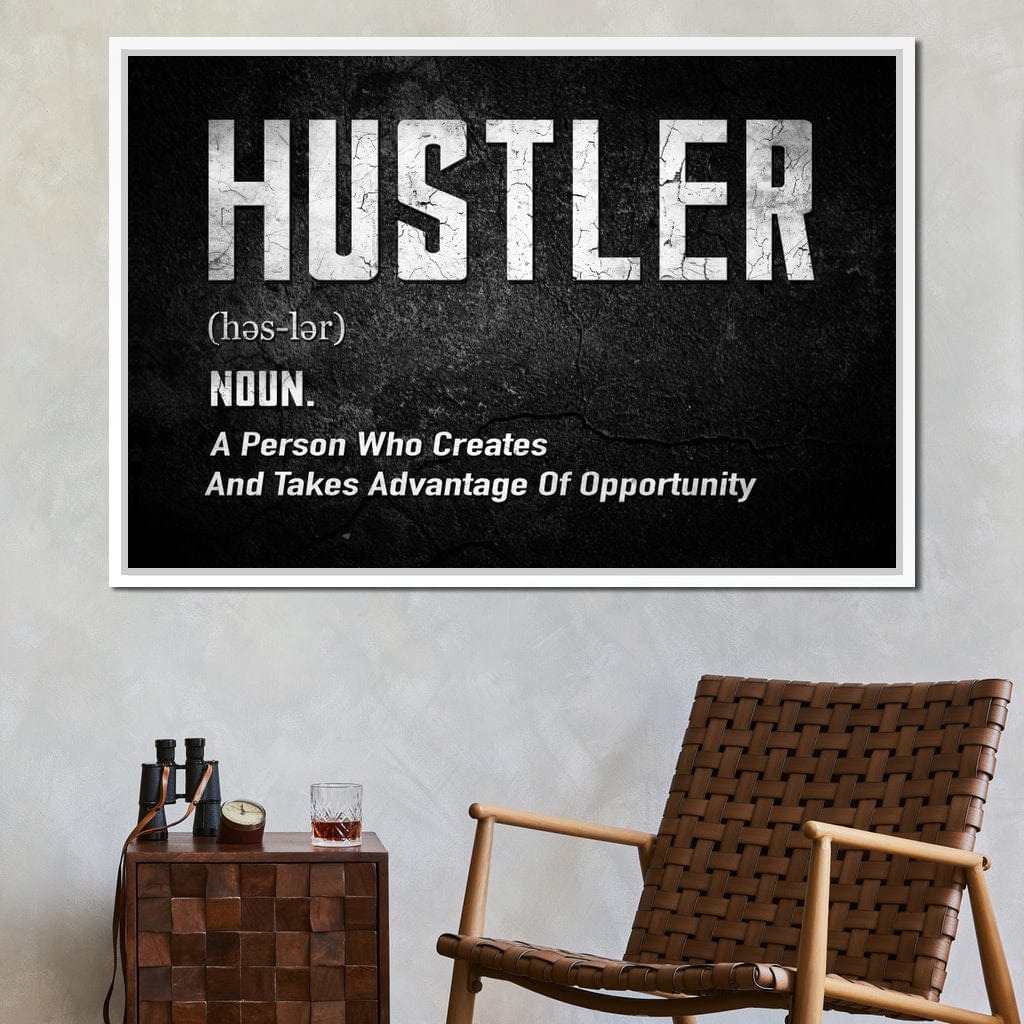 Hustle Canvas Wall Art
